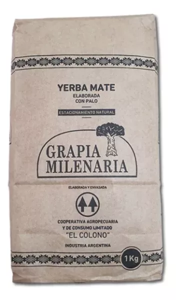 YERBA MATE- GRAPIA MILENARIA X 1 KG. (suave antiácida)