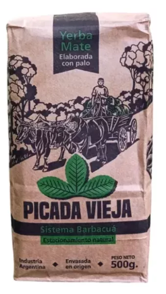 YERBA MATE- PICADA VIEJA X 500 GRS. (intermedia barbacuá)